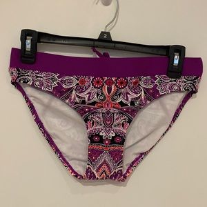 Athleta Purple Paisley Swim Bottoms